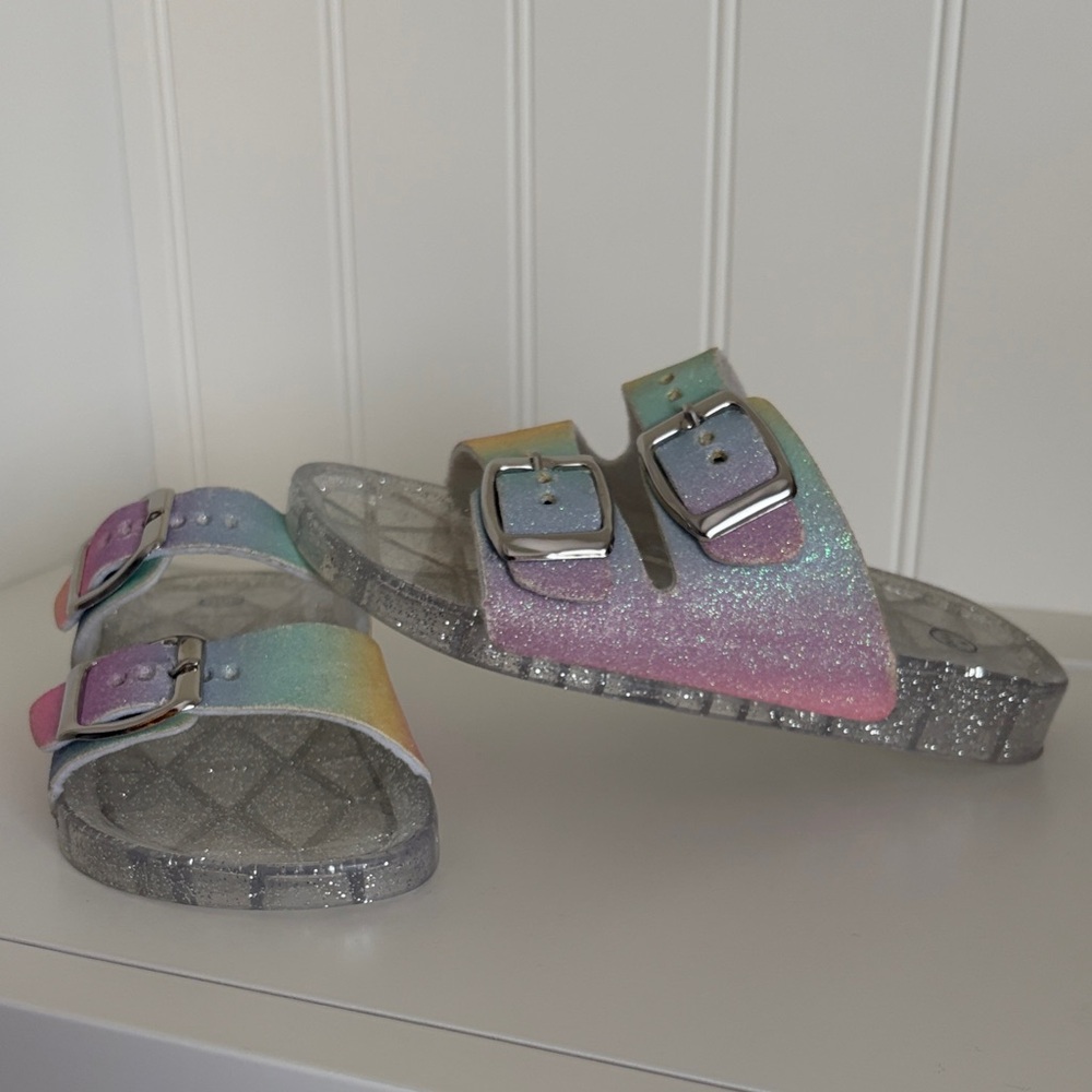 Rainbow/glittery sandals